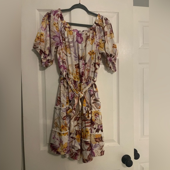 Floral off the should short City Chic dress - Picture 5 of 7